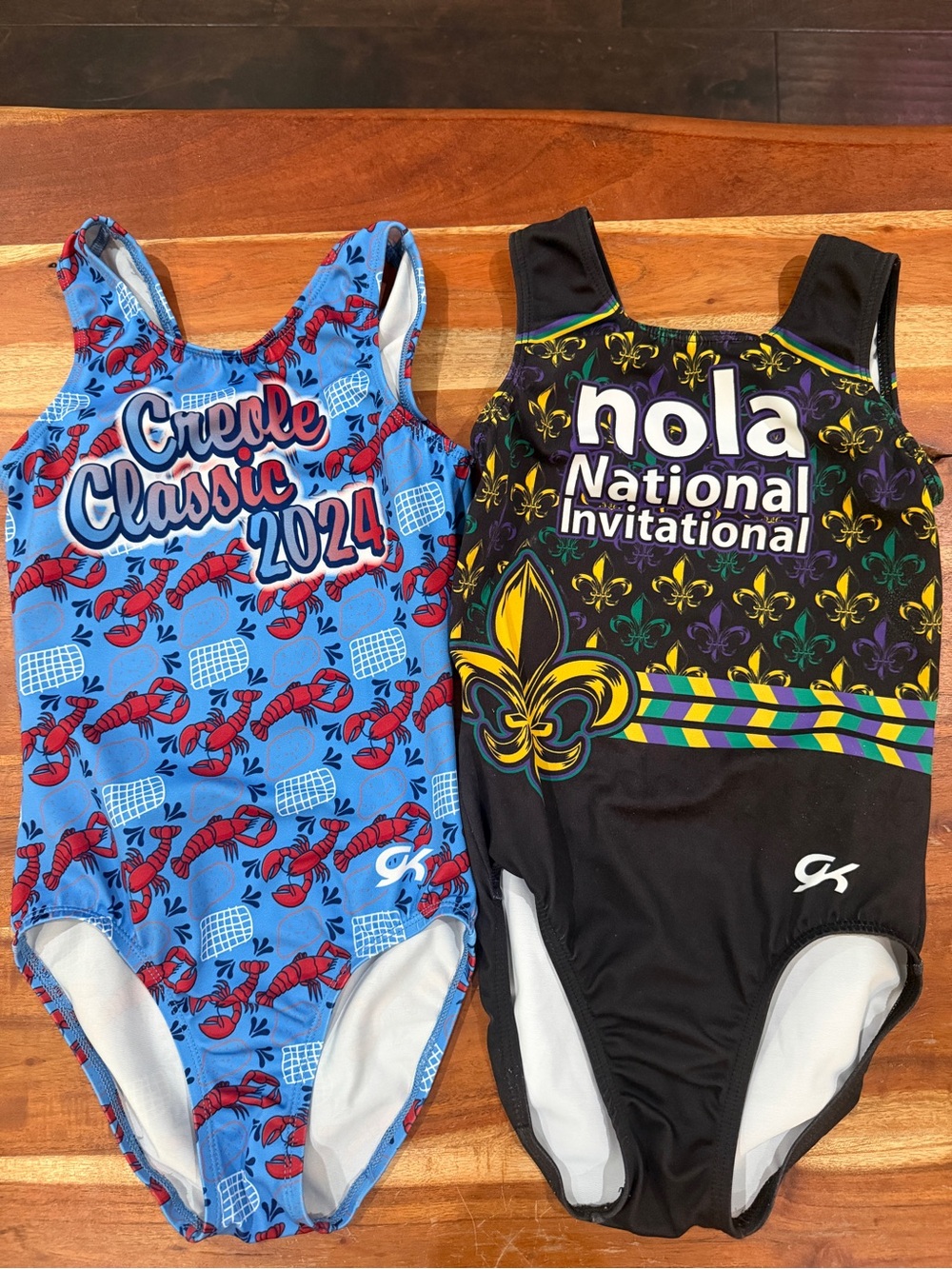 GK CM  New Orleans themed leotards